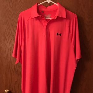 Under Armour XL coral polo (Heatgear, Loose fit)
